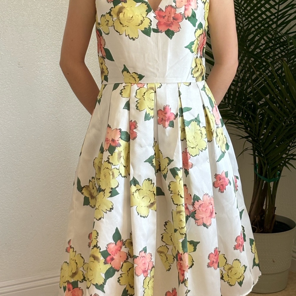 Chi Chi London Floral Dress - Yellow and Pink